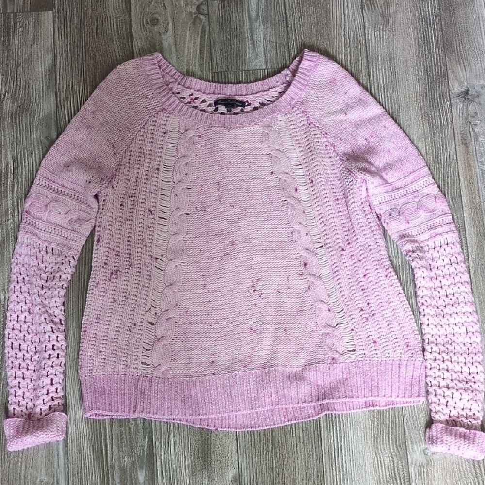 5/$25 American Eagle Women's Lilac Cable Knit Sweater S